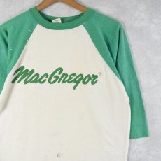 画像1: 80's MacGregor USA製 ロゴプリントラグランTシャツ L (1)