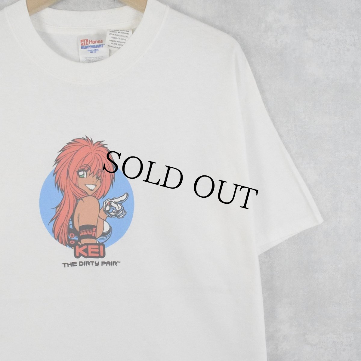 画像1: 2000's The Dirty Pair "KEI" キャラクタープリントTシャツ L (1)