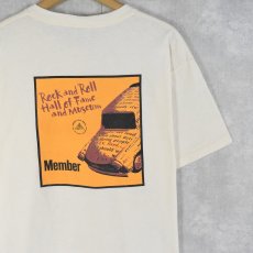 画像1: Rock and Roll Hall of Fame and Museum "ロックンロールの殿堂" ミュージアムプリントTシャツ L (1)