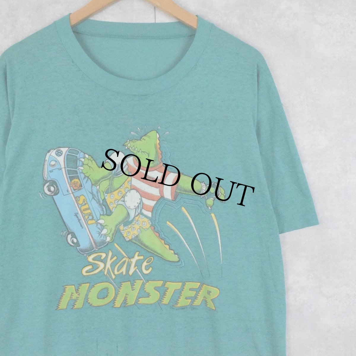 画像1: 80's "Skate MONSTER" イラストプリントTシャツ (1)