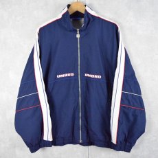 画像1: 90's UMBRO ロゴプリント ジップジャケット M (1)