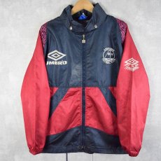 画像1: 90's UMBRO ロゴプリント 切り替えデザイン ジップジャケット XL (1)