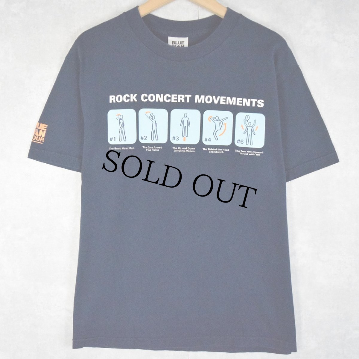 画像1: BLUE MAN GROUP USA製 "Rock Concert Movements" パフォーマンスグループ プリントTシャツ NAVY M (1)