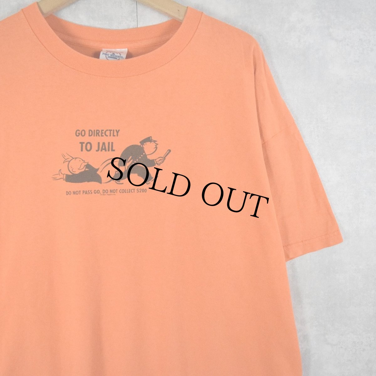 画像1: 2000's "GO DIRECTLY TO JAIL" イラストプリントTシャツ XL (1)