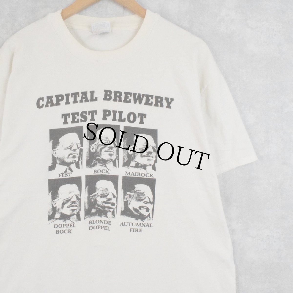 画像1: 90's〜 "CAPITAL BREWERY TEST PILOT" フォトプリントTシャツ L (1)