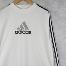 画像1: 90's adidas サイドライン ロゴプリントロンT M (1)