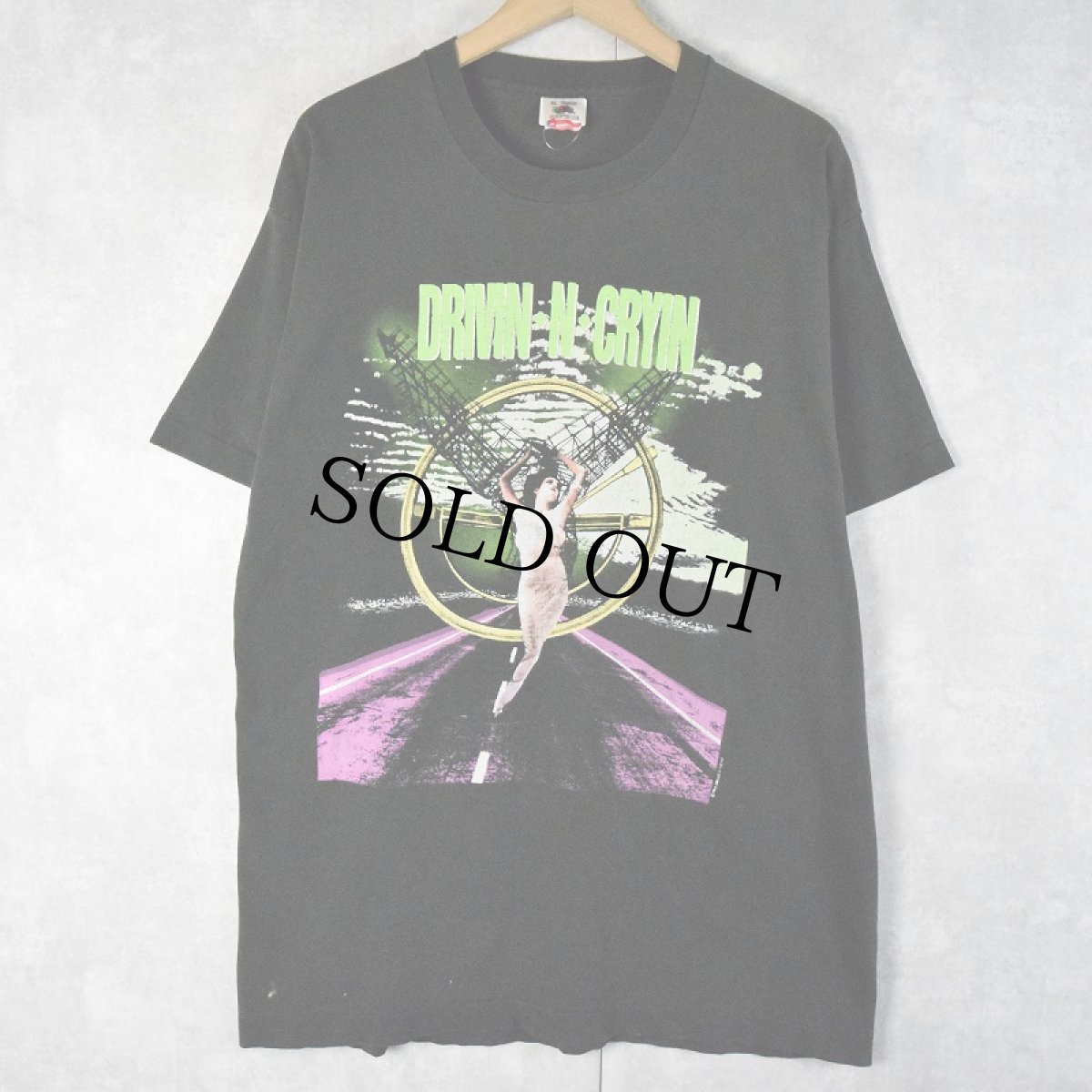 画像1: 1991 Drivin N Cryin "FLY ME COURAGEOUS WORLD TOUR 1991" ロックバンドツアーTシャツ XL (1)