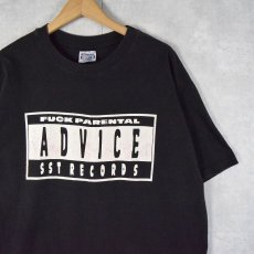 画像1: 90's SST Records "FUCK PARENTAL ADVICE" レコードレーベルTシャツ XL (1)