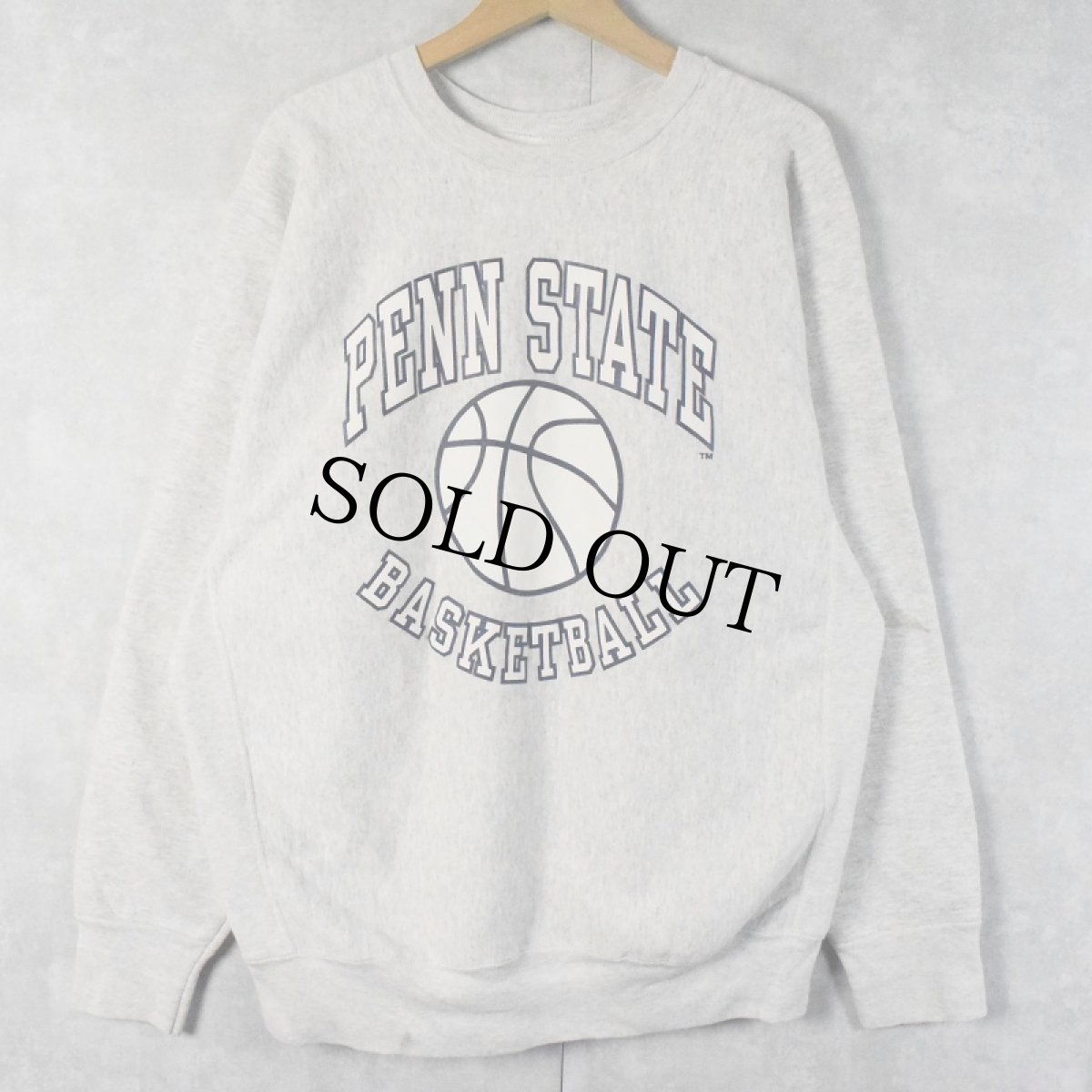 画像1: 90's REVERSE WEAVE TYPE USA製 "PENN STATE BASKETBALL" プリントスウェット L (1)