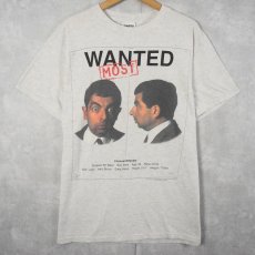 画像1: 90's Mr.Bean "MOST WANTED" Mugshot コメディアンプリントTシャツ L (1)