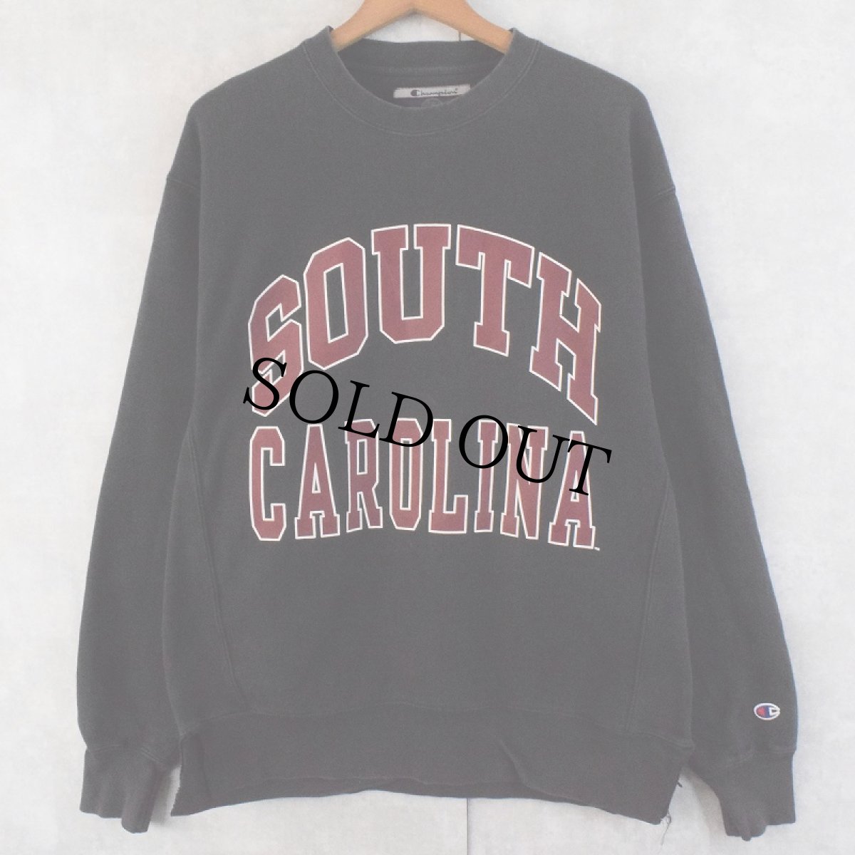 画像1: 2000's Champion REVERSE WEAVE "SOUTH CAROLINA" プリントスウェット BLACK (1)