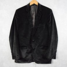 画像1: 90's DOLCE&GABBANA ベルベットテーラードジャケット BLACK (1)