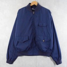 画像1: 90's POLO Ralph Lauren コットンライナー付き ジップブルゾン NAVY L (1)