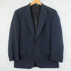 画像1: 〜90's BURBERRY USA製 テーラードジャケット NAVY (1)