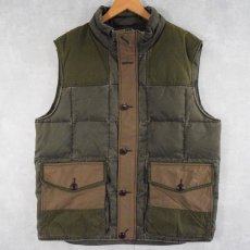 画像1: Eddie Bauer "EB550 FILL POWER" 切り替え キルティングダウンベスト L (1)