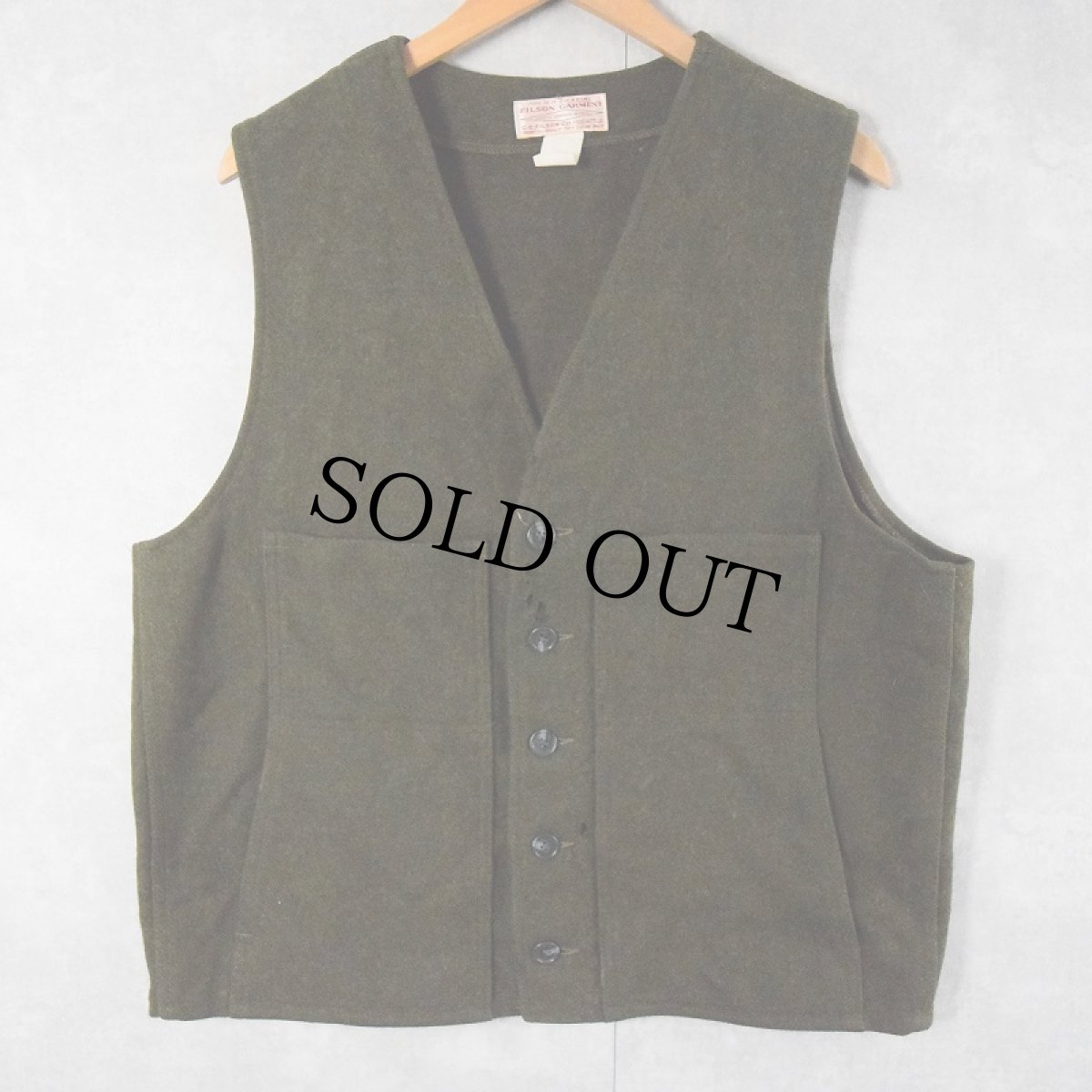 画像1: 2000's FILSON MACKINAW WOOL VEST 46 (1)