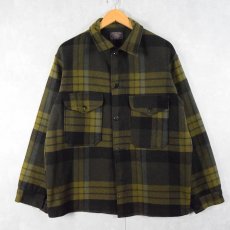 画像1: 60's PENDLETON チェック柄 ウールシャツジャケット M (1)