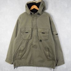 画像1: Eddie Bauer "LEGEND" ハーフジップ コットンプルオーバーフィッシングジャケット L (1)