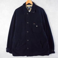 画像1: 90's POLO Ralph Lauren  USA製 フリースジャケット NAVY L (1)