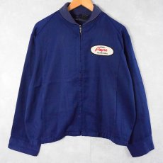 画像2: 60〜70's Unitog USA製 チェーンステッチ パッチ付き ワークジャケット NAVY SIZE48 REGULAR (2)