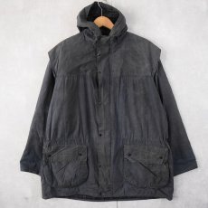 画像1: 90's Barbour England製 "DURHAM" 3ワラント オイルドジャケット NAVY (1)