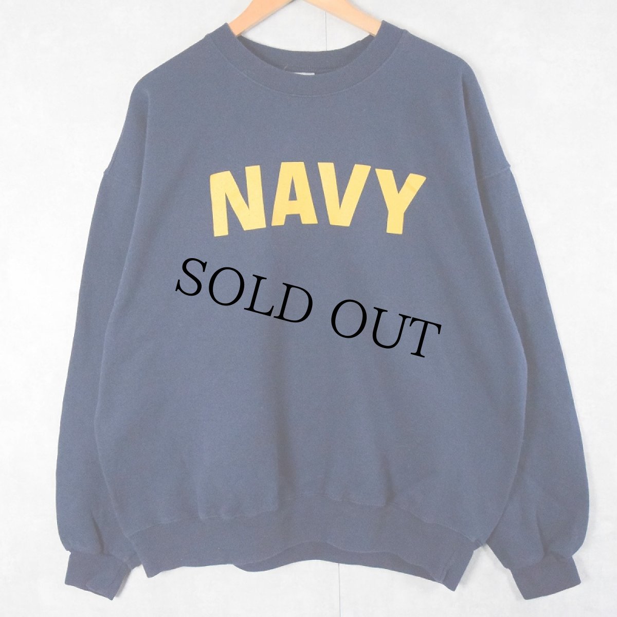 画像1: SOFEE "NAVY" 前V プリントスウェット NAVY XL (1)