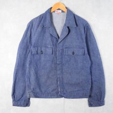 画像1: 〜60's EURO KLM KLEDING コットンワークジャケット SIZE102 (1)