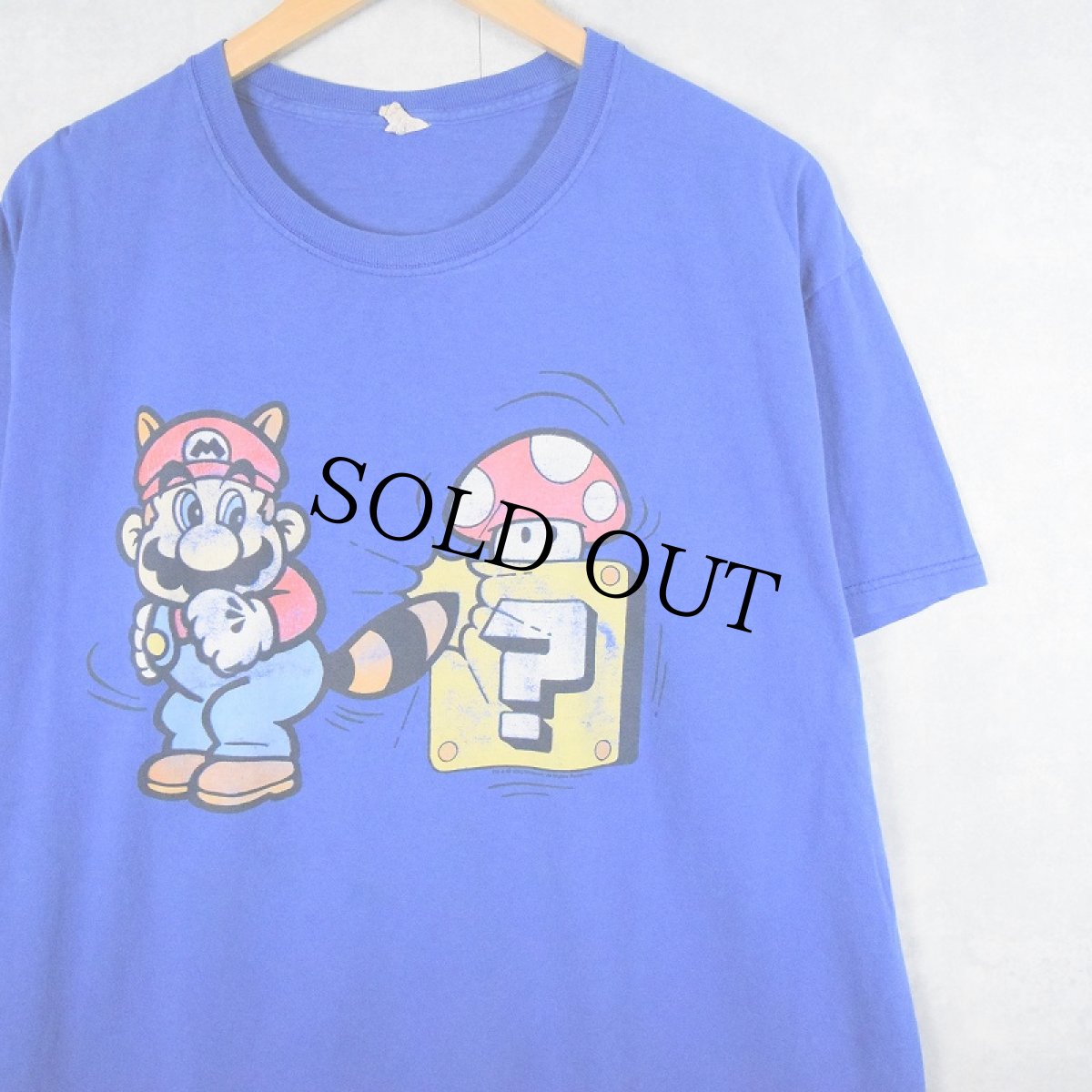 画像1: 2002 Nintendo タヌキマリオ キャラクタープリントTシャツ (1)