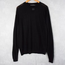 画像1: SYLLABLES レーヨンメッシュロンT BLACK XL (1)