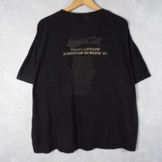 画像2: 90's Loudblast "REINCARNATE THROUGH EUROPE '91" デスラッシュメタルバンドTシャツ  (2)