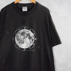 画像1: 2000's 月プリントTシャツ BLACK XXL (1)