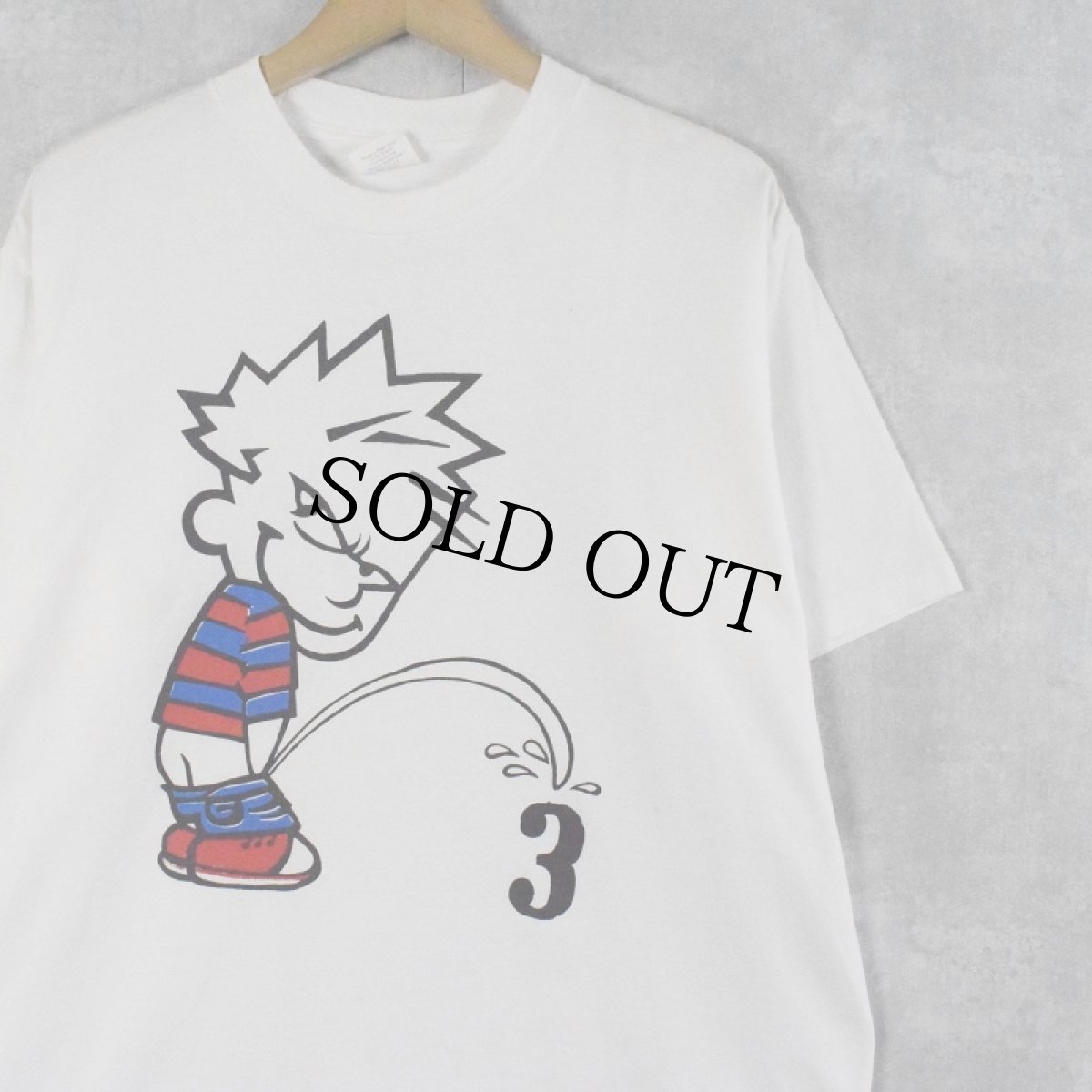 画像1: 90's Calvin and Hobbes USA製 キャラクタープリントTシャツ XL (1)