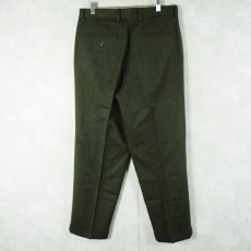 画像2: 90's GAP Premium ツータックウールスラックス KHAKI W33 (2)