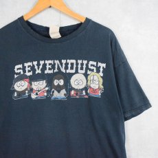 画像1: 2007 SEVENDUST パロディプリント オルタナティヴ・メタルバンド ツアーTシャツ XL (1)