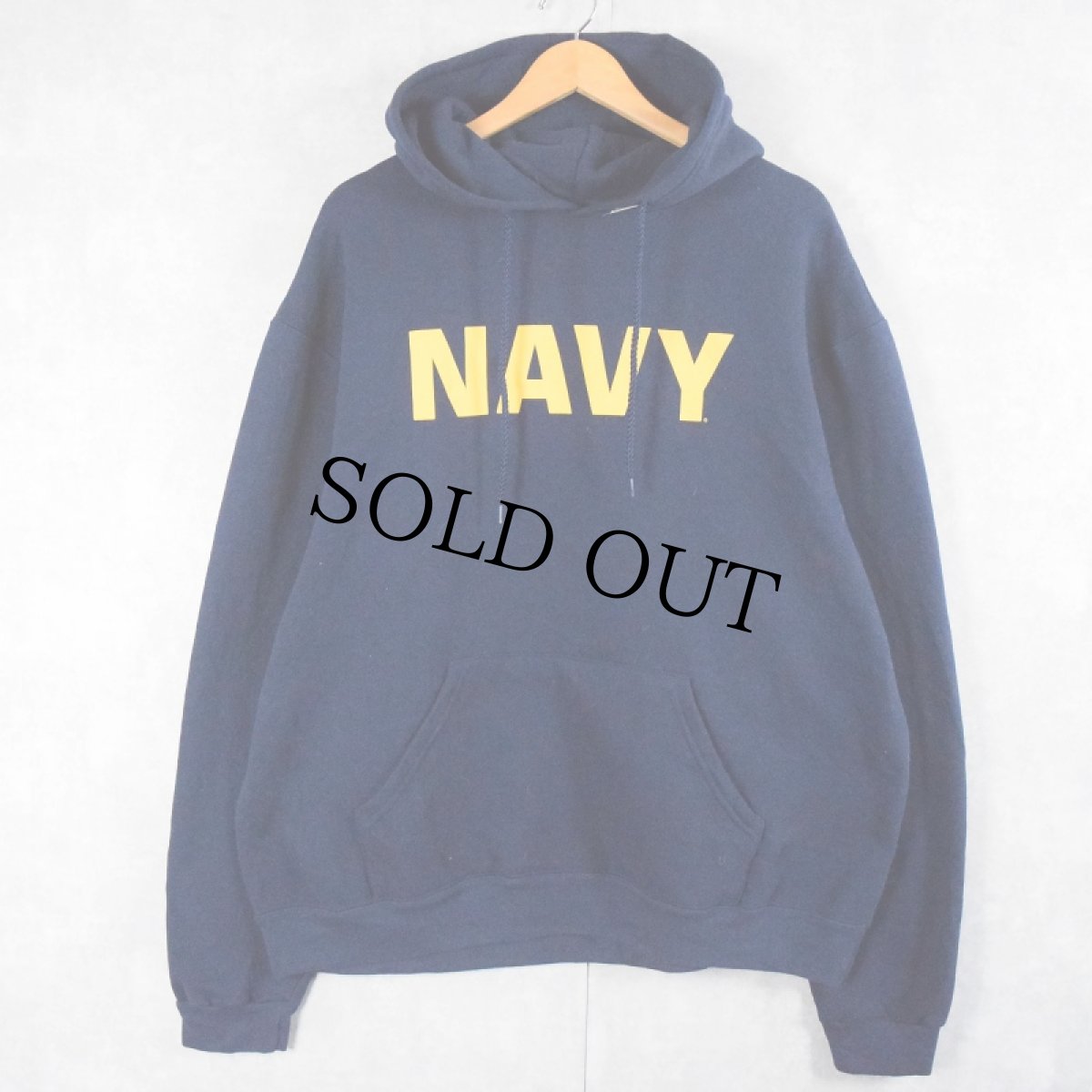 画像1: SOFFE "NAVY" プリントスウェットフーディー NAVY XL (1)