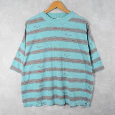 画像1: 90's Ocean Pacific ボーダー柄Tシャツ (1)