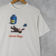 画像1: 90's Curious George USA製 キャラクタープリントTシャツ L (1)