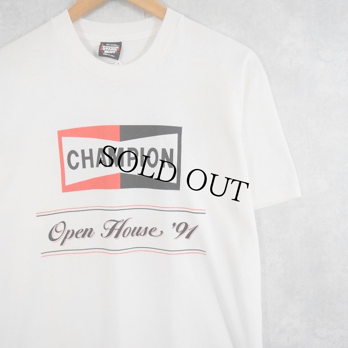 画像1: 90's USA製 "CHAMPION Open Home '91" プリントTシャツ L (1)