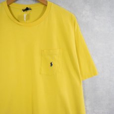 画像1: 90's POLO Ralph Lauren USA製 ロゴ刺繍 ポケ付きTシャツ XL (1)
