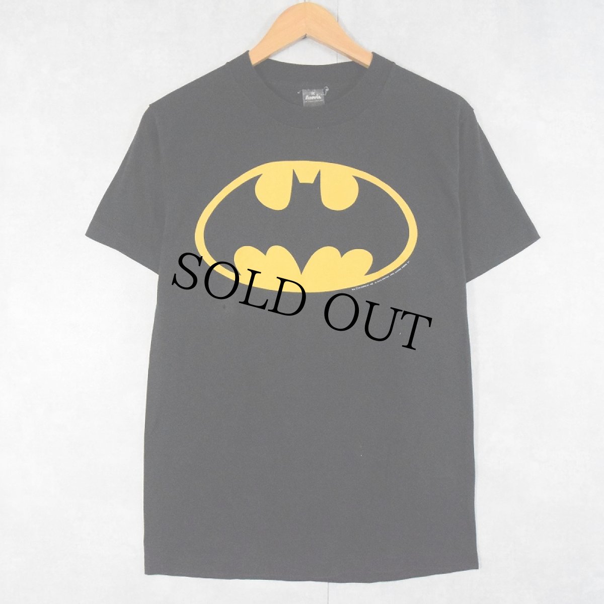 画像1: 80's BATMAN USA製 ロゴプリントTシャツ L (1)