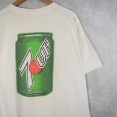 画像1: 7UP "NICE PACKAG!" 飲料メーカープリントTシャツ XL (1)