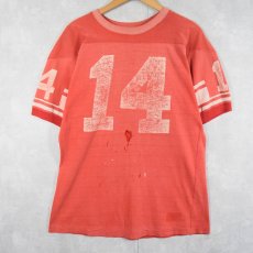 画像1: 60's〜 "14" ナンバリング フットボールTシャツ  (1)