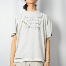 画像2: 90's〜 Benjamin Franklin USA製 "Beer is proof that God Loves..." 名言プリントTシャツ XL (2)