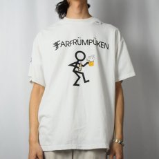 画像2: 90's USA製 "FARFRÜMPÜKEN" プリントTシャツ L (2)