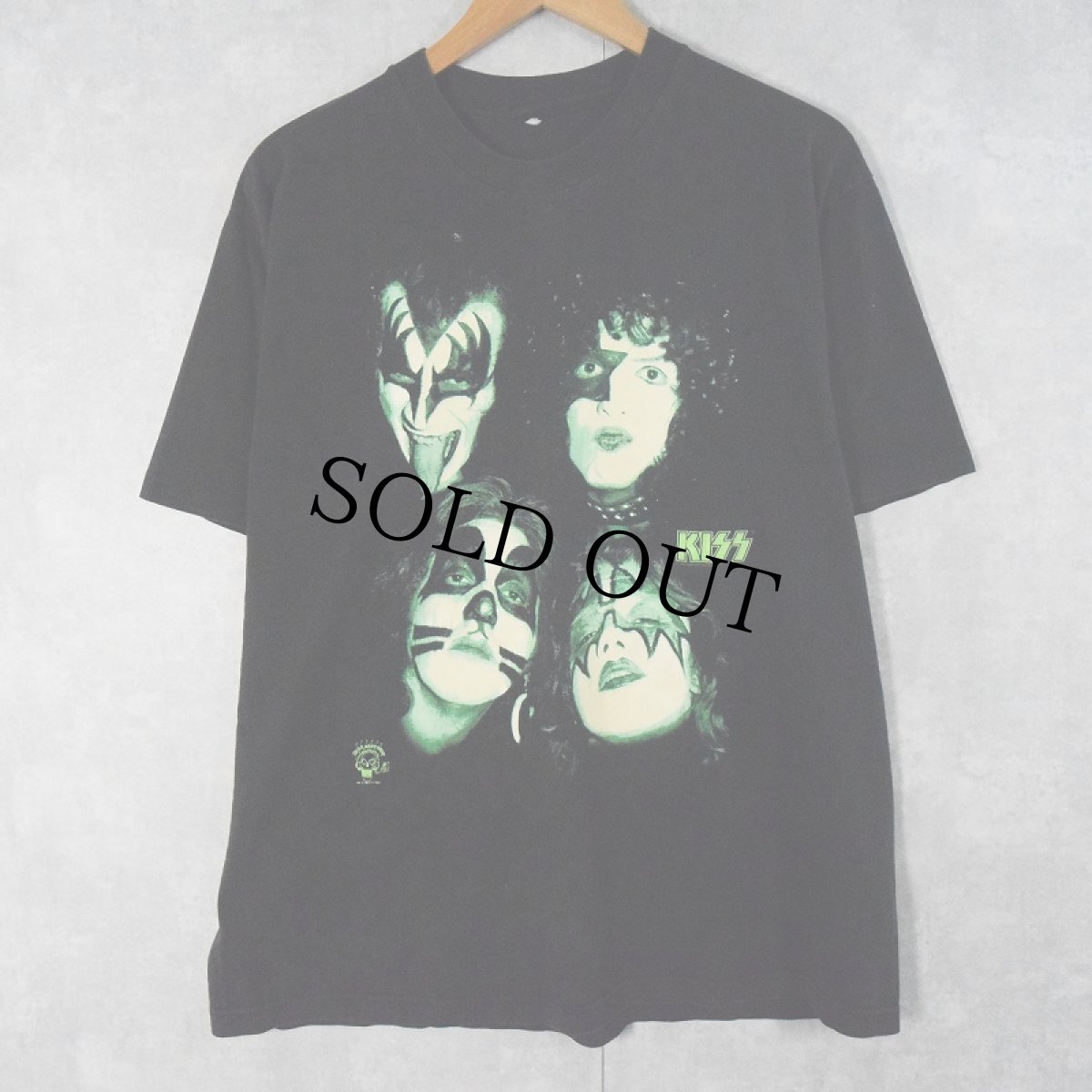 画像1: 90's KISS ハードロックバンドTシャツ BLACK (1)