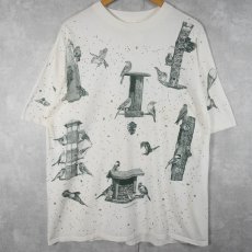 画像1: 90's rel-e-vant products USA製 鳥プリントTシャツ XL (1)