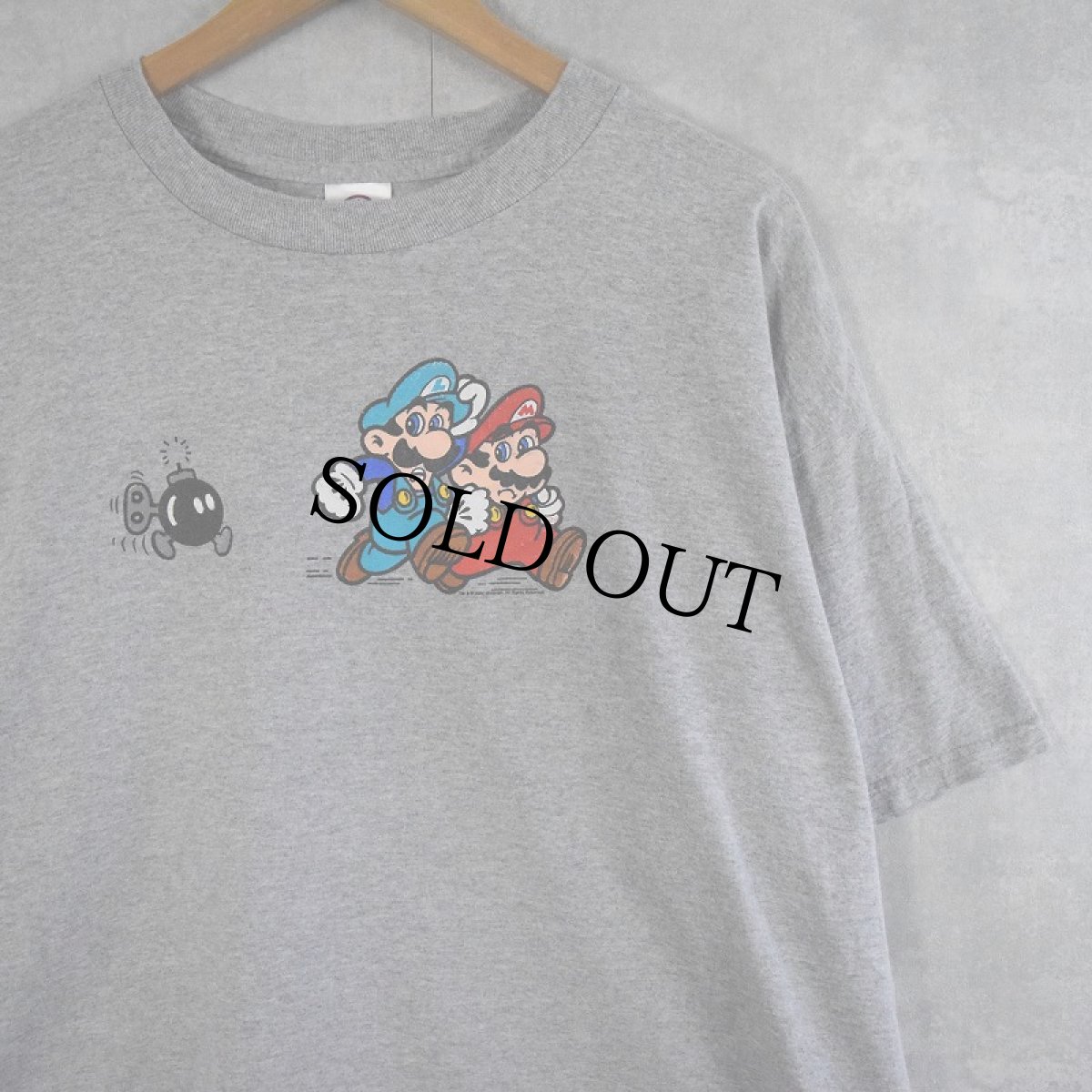 画像1: 2003 SUPER MARIO BROS. ゲームキャラクタープリントTシャツ XL (1)