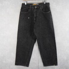 画像1: Levi's SILVER TAB "BAGGY" ブラックデニムパンツ W33 (1)