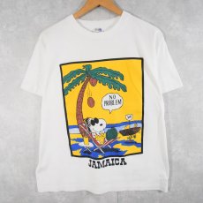 画像1: SNOOPY "JAMAICA" キャラクタープリントTシャツ L (1)