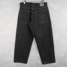 画像2: Levi's SILVER TAB "BAGGY" ブラックデニムパンツ W33 (2)